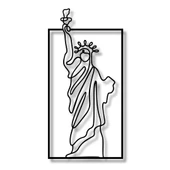 Duvar Dekoru Hediyelik Özgürlük Heykeli Metal Duvar Tablosu Wonder of The World thumbnail 1