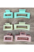 Kadın Renkli Karşık Mandal Toka Seti (RENKLİ KISKAÇLI SAÇ TOKASI 8,5 CM) - 4