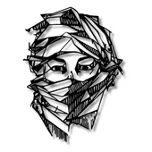 Dekoratif Metal Sanatı Kadın Yüzü (Woman Face 7) Metal Duvar Tablosu Portre thumbnail 6