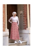 Düğmeli Viscon Etek - 9