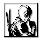 Lazer Kesim Metal Duvar Dekoru Deadpool Metal Duvar Tablosu Pop Art thumbnail 6