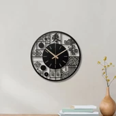 Metal Duvar Saati Senn / İzumi Japon Sanat Temalı Dekoratif Saat - 1