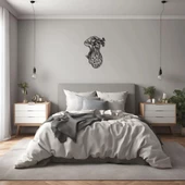 Lazer Kesim Metal Duvar Dekoru Kalp ve Beyin(Heart and Brain) Metal Duvar Tablosu Soyut thumbnail 6