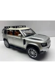 HEPSİLAZIM Land Rover Defender Metal Araba 23 Cm Sesli Işıklı Kapılar Bagaj Kaput Açılır Oyuncak Demir Araç - 4