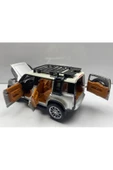 HEPSİLAZIM Land Rover Defender Metal Araba 23 Cm Sesli Işıklı Kapılar Bagaj Kaput Açılır Oyuncak Demir Araç - 2