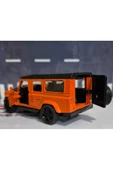HEPSİLAZIM 12 Cm Metal Model Oyuncak Araba Land Rover Defender Çek bırak Jeep Pubg Jip Kapılar Bagaj Açılır - 3