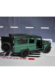 HEPSİLAZIM 12 Cm Metal Model Oyuncak Araba Land Rover Defender Çek bırak Jeep Askeri Jip Kapılar Bagaj Açılır - 6