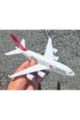HEPSİLAZIM Diecast A380 Airbus Uçak Thy Havayolu Metal Model Oyuncak Yolcu Uçağı Çek/bırak Işık-ses 22 Cm - 1