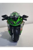 HEPSİLAZIM Kawasaki ZX-14 2011 Model Yeşil Renkli Oyuncak Motor 13 cm - 2
