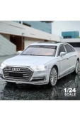 HEPSİLAZIM Model Araç Audi A8 Long Quattro 21 Cm Diecast Metal Oyuncak Araba Işık-Ses & Kaput Bagaj Kapı Açılır - 6