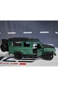 HEPSİLAZIM 12 Cm Metal Model Oyuncak Araba Land Rover Defender Çek bırak Jeep Askeri Jip Kapılar Bagaj Açılır - 5