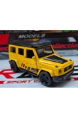 HEPSİLAZIM 12 Cm Metal Model Oyuncak Araba Land Rover Defender Çek bırak Jeep Sarı Jip Kapılar Bagaj Açılır - 4