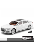 HEPSİLAZIM Model Araç Audi A8 Long Quattro 21 Cm Diecast Metal Oyuncak Araba Işık-Ses & Kaput Bagaj Kapı Açılır - 7