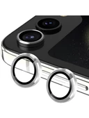 Samsung Galaxy Z Flip 6 Metal Çerçeveli Kamera Koruma Lensi thumbnail 1