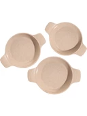 Thermoad 3'Lü 18-20-22 Cm Güveç Sahan Set Kapaksız -Vizon Renk - 5