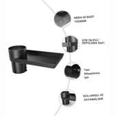 Coofbe Araç İçi Ayarlanabilir Bardak Tutucu Araç İçi Organizer Araç Bardaklık Tutucu - 4