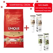 Sterilised Kısırlaştırılmış Kedi Maması Tavuklu 2 kg - Vet's Health Anti-Hairball Paste 100G + Multivitamin Paste 100G Hediyeli - 1