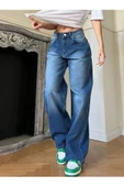 mintev Baggy Bol Kesim Jean Palazzo Pantolon - 1