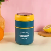 Porsima 66720 Yemek Termosu Çelik Yemek Termosu Lunch Box Taşınabilir Yemek Kabı Termos 710ML - Sarı thumbnail 5