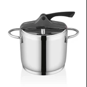 Safinox Vision 6 Litre Tel Kulplu Düdüklü Tencere - Siyah - 1