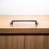 Pelikan Füme Düz Metal Kulp kulpu 160 mm Mobilya Çekmece Mutfak Dolabı Dolap Kulpları Kulbu thumbnail 2