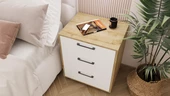 Moss Komodin Safir Meşe- Beyaz Çekmece - 3