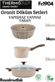 Thermoad 3'Lü Vizon Set (Sosluk&Sütlük-Kek Kalıbı-28 Cm Karnıyarık Tenceresi) - 1
