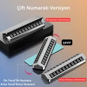 Polham Metal Araç İçi Geçici Park için Telefon Numaratörü, Çift Numaralı Gizlenebilir Araç Numaratörü thumbnail 3