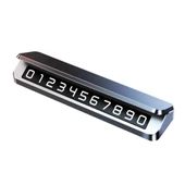 Coofbe Premıum Gizlenebilir Çift Taraflı Alüminyum Araç Park Telefon Numaratörü Geçici Park Numaratör - 1