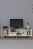 Midoser Bohem Serisi Garden Meşe - Beyaz Tv Ünitesi - 5