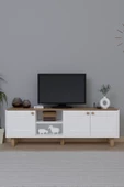 Midoser Bohem Serisi Garden Meşe - Beyaz Tv Ünitesi - 1