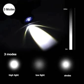 F-323 Q5 Led Lityum Polimer Su Geçirmez Şarjlı Kafa Feneri thumbnail 5