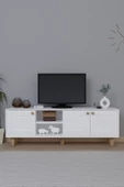 Midoser Bohem Serisi Natura Mat Beyaz Tv Ünitesi - 1