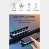 Coofbe Premıum Gizlenebilir Çift Taraflı Alüminyum Araç Park Telefon Numaratörü Geçici Park Numaratör - 3