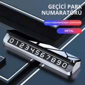 Coofbe Premıum Gizlenebilir Çift Taraflı Alüminyum Araç Park Telefon Numaratörü Geçici Park Numaratör - 2