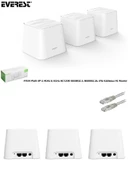 Everest Finix 2.4Ghz 5Ghz 3 Lü Mesh Kablosuz Ac Router MW3-3P - 2