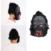 Lateks Goril Maskesi Siyah Saçlı 2 No thumbnail 3
