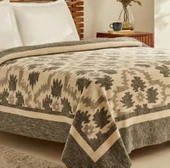 Karaca Home Damask Antrasit Çift Kişilik Pamuklu Battaniye - 2