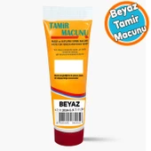 Tamir Macunu Ahşap Parke Mobilya Dolgu Çatlak Çizik Giderici 200 Gr Kullanıma Hazır Macun Beyaz - 1