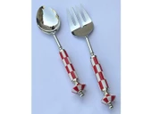 LAMEDORE MACKIE KIRMIZI BEYAZ 2Lİ SALATA SETİ - 1