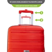 Vegmann Polipropilen (PP) Atlas Kırmızı 3lü Valiz Seti thumbnail 2