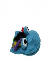 Amigurumi Mavi Kurbağa Kukla - 1