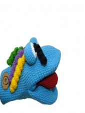 Amigurumi Mavi Kurbağa Kukla - 2