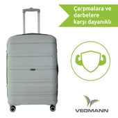 Vegmann Polipropilen (PP) Atlas Gri 3lü Valiz Seti - 2