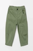 Çift Cepli Beli Lastikli Gabardin Erkek Çocuk Pantolon - 1