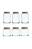 Aware Mantar Kapak Cam Kavanoz - Erzak Saklama Kavanozu 6 Lı Set thumbnail 2