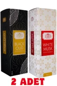 Beyaz Misk & White Musk ve Siyah Oud & Black Oud Oda Ve Kumaş Spreyi Seccade Spreyi Oda Kokusu Koku 400 ml - 1