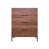 Oryana 4 Çekmeceli Şifonyer-Koyu Ceviz 80x104x44 cm - 2