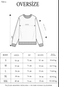 Unisex Üç İplik Parçalı Yakalı SweatShirt - Mavi - 3