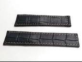 Tag-heuer Uyumlu  20-18  Beyaz Dikişli  Siyah Hakiki dana derisi thumbnail 2